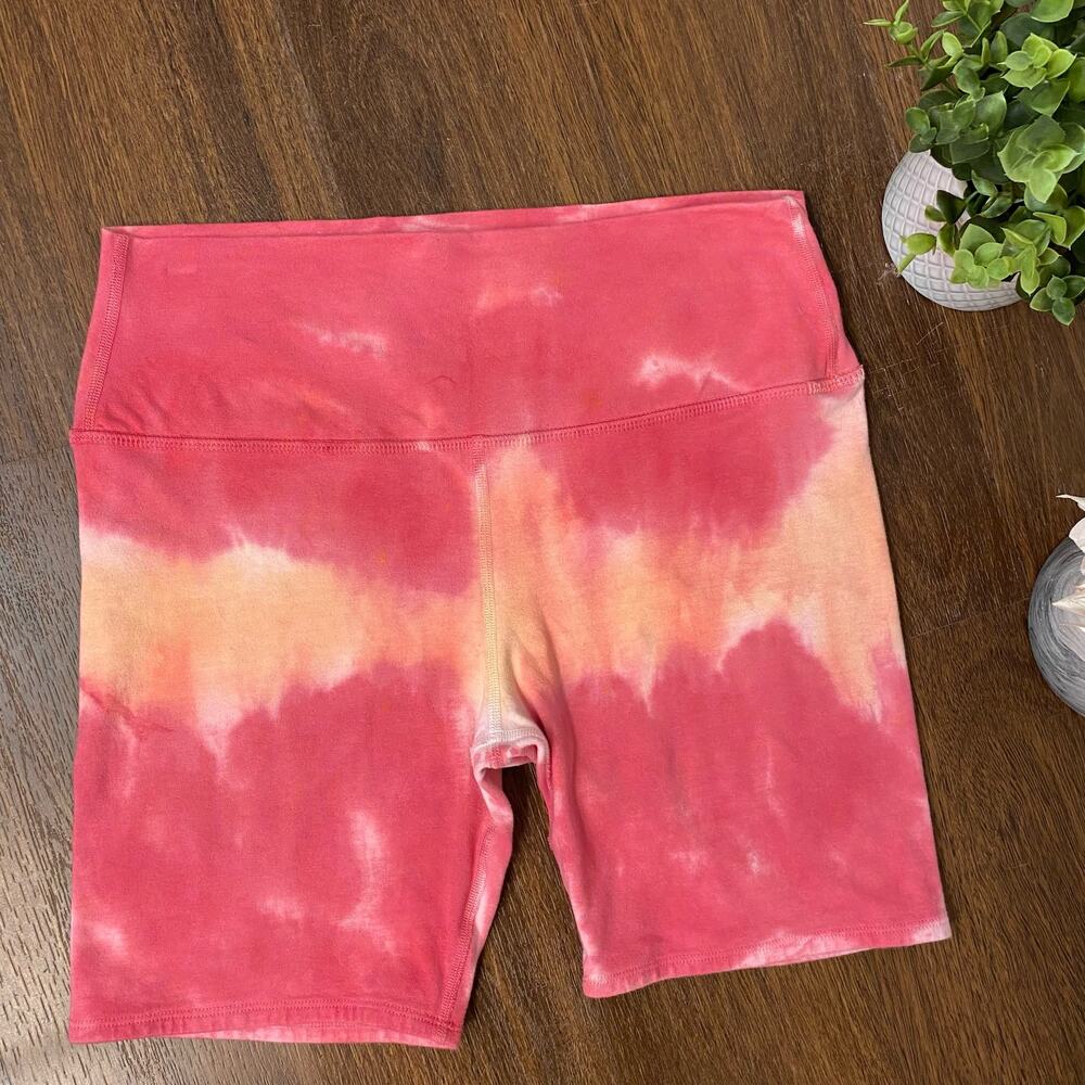 LA DETRESSE  L'orange Pink Tie-Dye Bike Shorts Large Activewear